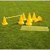 Set of Cone Hurdles, 30-cm-tall cones, yellow