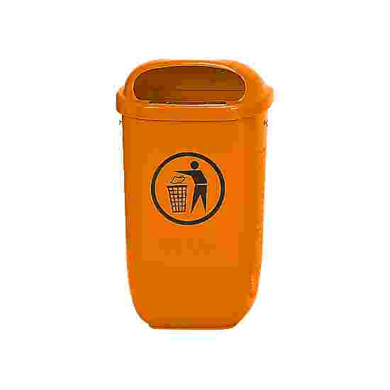 Litter Bin, complies with DIN Standard, Orange