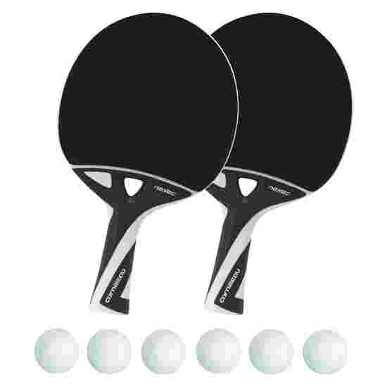 &quot;nexeo X70&quot; Table Tennis Bat Set White balls