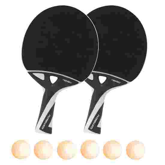 &quot;nexeo X70&quot; Table Tennis Bat Set Orange balls