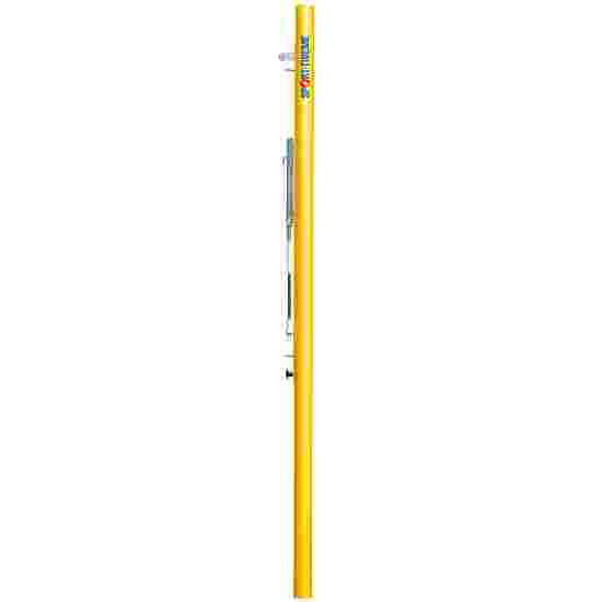 Sport-Thieme &quot;Competition&quot; Beach Volleyball Posts Powder-coated yellow, Pulley system, with 2 ground sockets to be set in concrete