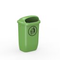 Litter Bin, complies with DIN Standard, Green