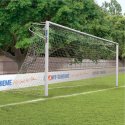 Sport-Thieme Aluminium Football Goal, 7.32x2.44 m, with Welded Corners, in Ground Sockets Net hooks
