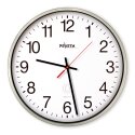 Peweta Plastic Radio-Controlled Wall Clock Clock face with Arabic numerals, Silver, Clock face with Arabic numerals, Silver