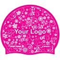 Latex Printed Swimming Cap Pink, Double-sided