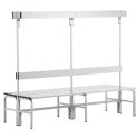 Sypro Wolf Wet Area Changing Benches with Double Backrest 1.50 m, Without shoe shelf