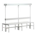 Sypro Wolf Wet Area Changing Benches with Double Backrest 2 m, Without shoe shelf