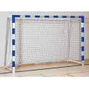 Sport-Thieme 3x2 m, stands in ground sockets, with folding net brackets Indoor Handball Goal Welded corner joints, Blue/silver