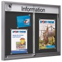 Indoor Notice Board with Sliding Doors Back panel: anthracite, 1328x973x55 mm