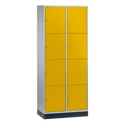 "S 4000 Intro" Large Capacity Compartment Locker (4-Door Locker) Light grey (RAL 7035), 195x82x49 cm/ 8 compartments
