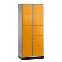 "S 4000 Intro" Large Capacity Compartment Locker (5 compartments on top of one another) Light grey (RAL 7035), 195x85x49 cm/ 10 compartments
