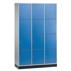 "S 4000 Intro" Large Capacity Compartment Locker (4-Door Locker) Light grey (RAL 7035), 195x82x49 cm/ 8 compartments