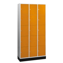 "S 4000 Intro" Compartment Locker (5 compartments on top of one another) Light grey (RAL 7035), 195x62x49cm/ 10 compartments