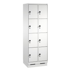 "S 3000 Evolo" Lockers with Base (4 Lockers Positioned Vertically) Viridian green (RDS 110 80 60), 180×60×50 cm / 8 compartments