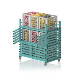 Plastic Storage Trolley Grey, Large, without attachment