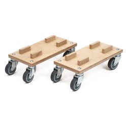  Sport-Thieme "Wooden" Transport Trolleys for Gymnastics Benches
